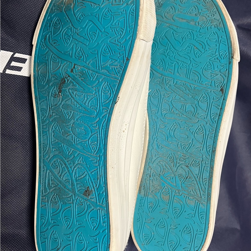 Women's White Leather Blowfish Sneakers - Picture 3 of 5